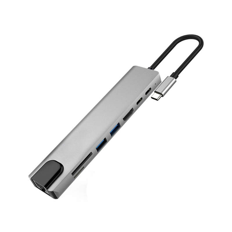 Bakeey PB-C7366 8-in-1 USB-C Hub Docking Station Adapter With 4K HDMI HD Display / 87W USB-C PD3.0 P