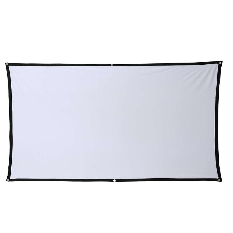 16: 9 Projector Screen Home Projection Screen Cloth Outdoor Portable Folding Simple Soft Curtain wit