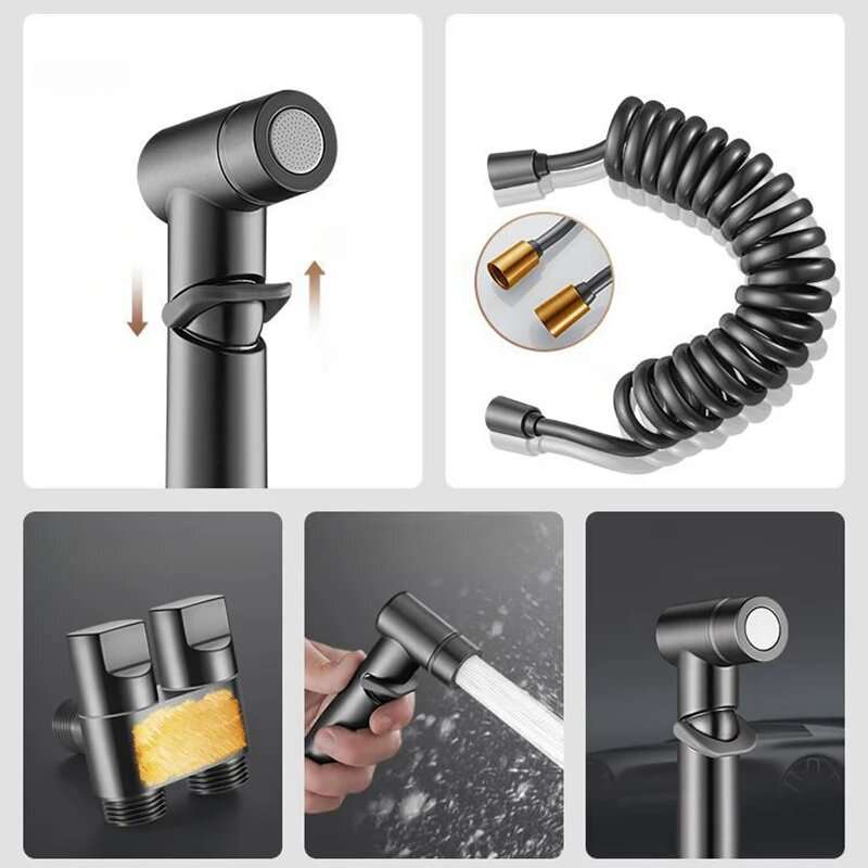Toilet High Pressure Bidet Spray Gun Water Jet Handheld Bidet Sprayer Toilet Cleaning Hygienic Showe