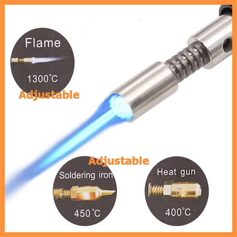 4 In 1 Portable Soldering Iron Set Welding Pen Burner Blow Torch Gas Soldering Iron Cordless Butane