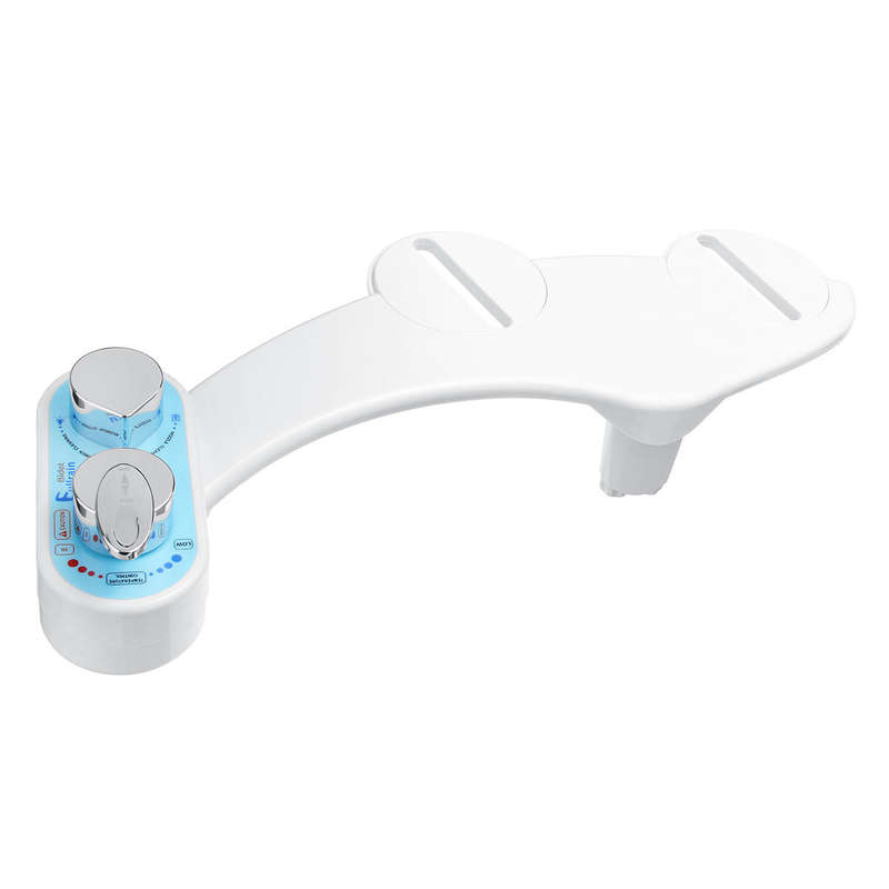 Toilet Bidet Hot/Cold Water Dual Spray Non-Electric Mechanical Self Cleaning Adjustable Angle Bidet