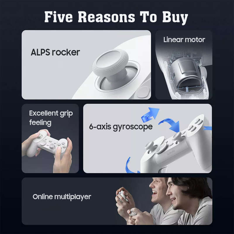 Xiaomi Gamepad Elite Edition Bluetooth 2.4G ALPS Joystick 6-Axis Gyro Linear Motor For Android Phone