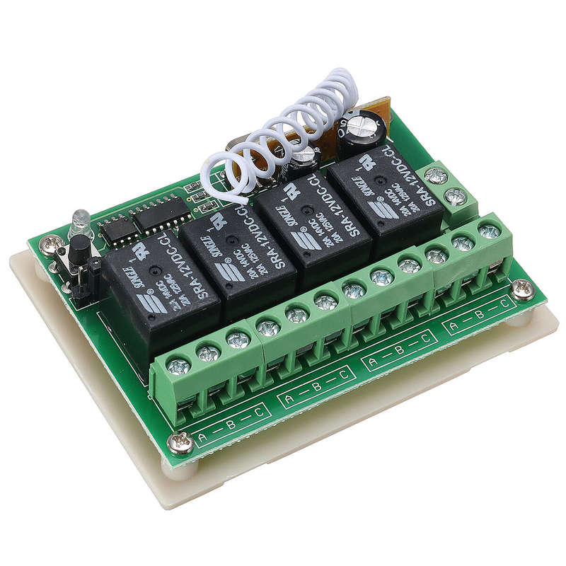 Geekcreit 12V 4CH Channel 433Mhz Wireless Remote Control Switch With 2 Transmitter
