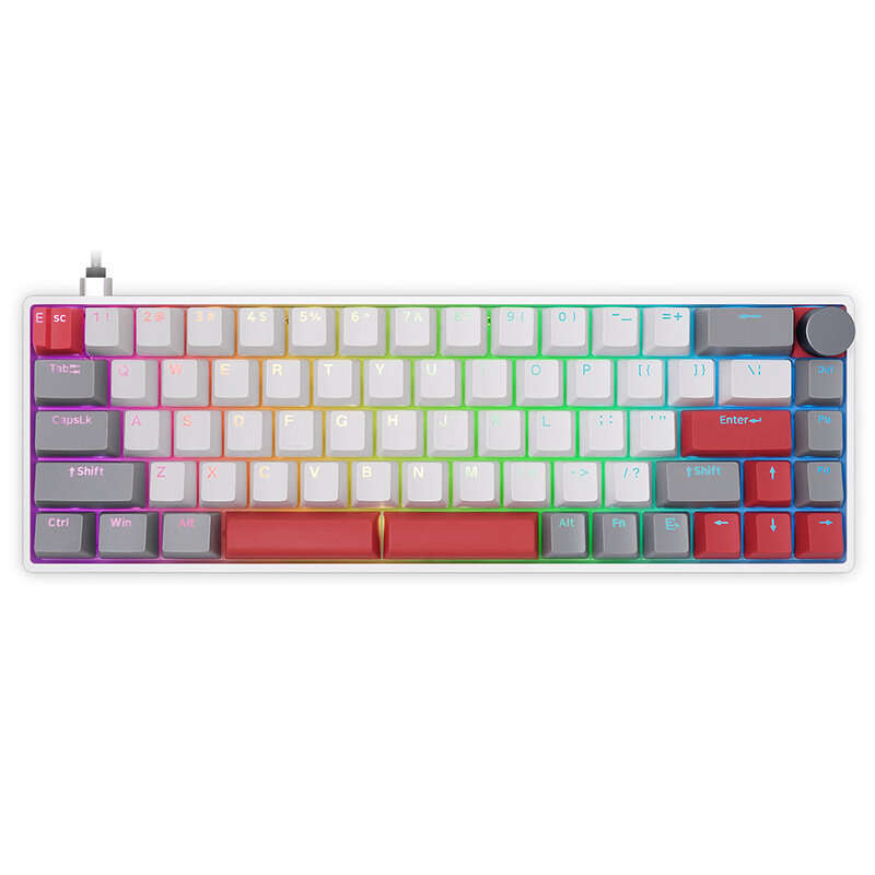 SKYLOONG GK6+ 68 Keys Wired Mechanical Gaming Keyboard Optical Switch RGB Type-C Programmable 65% La