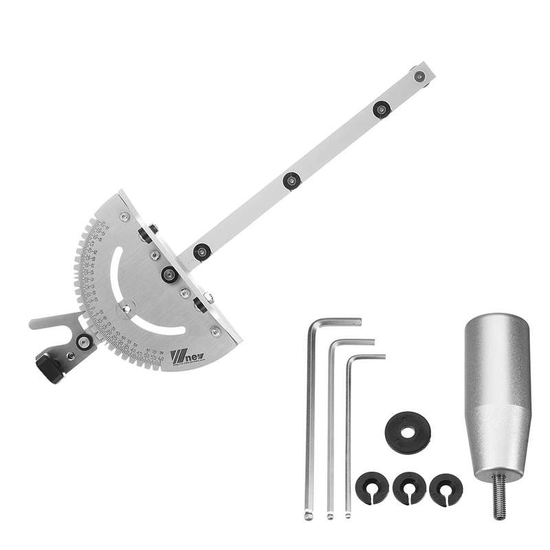 Drillpro 0-90 Degree 450mm Angle Miter Gauge Sawing Assembly Ruler Woodworking Tool for Table Saw Ro