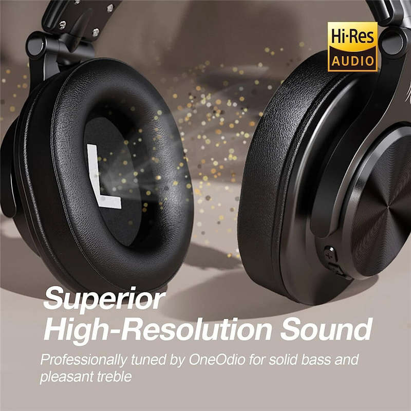 OneOdio A70 Headset bluetooth Headphone Hi-Res Audio Professional Studio Monitor DJ Headphones 3.5mm