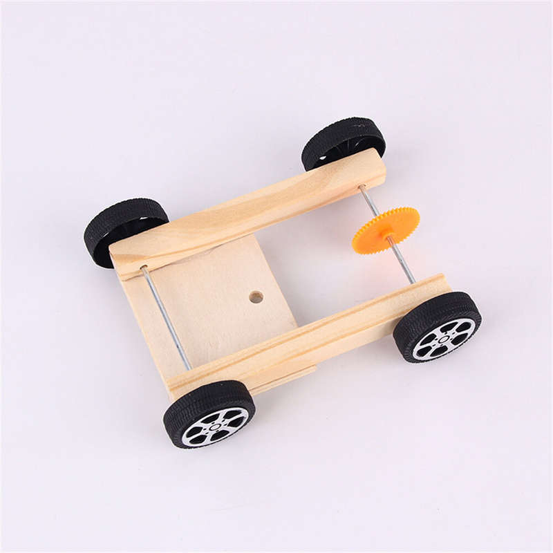 Wooden Solar Electric Vehicle Model Assembly Kit DIY Children's Science Experiment Education Puzzle