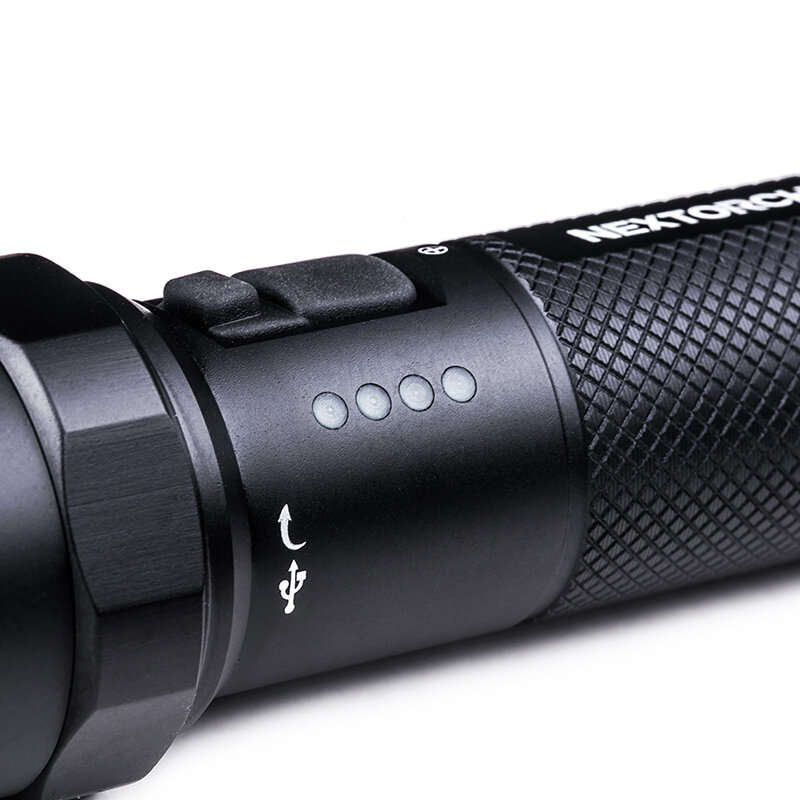 NEXTORCH P80 P9 LED 1300LM Flashlight Double Switch 4 Modes Type-C Rechargeable Waterproof Mini Pock