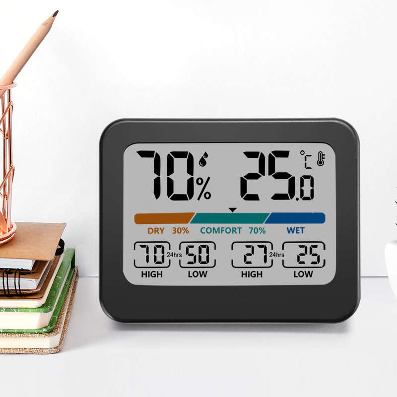 324 Multifunction Indoor Thermometer Model Accurate Temperature and Humidity Monitoring Comfort Leve