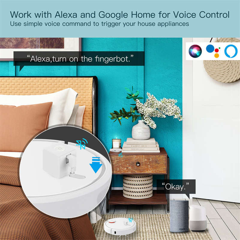 MoesHouse Tuya Fingerbot Button Pusher bluetooth finger robot App Remote Control Automatic Switch Vo