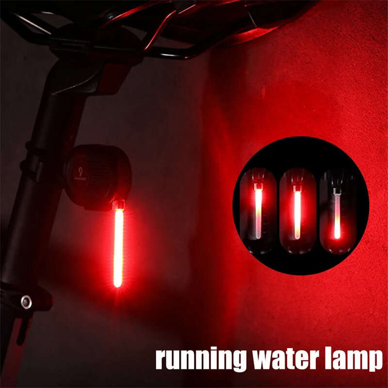 JOHORSE Bike Warning Taillight LED Streaming Red Light 300mAh Battery USB Rechargeable Waterproof Fl