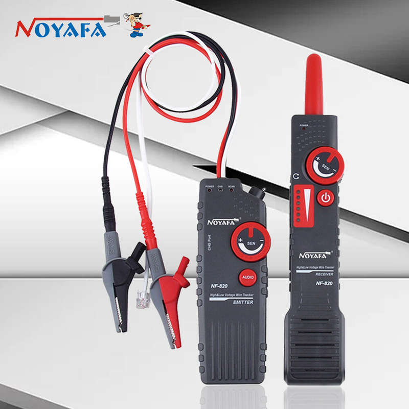 NOYAFA NF-820 Underground Cable Locator with Alligator Clip Anti-Interference High&Low Voltage Wire