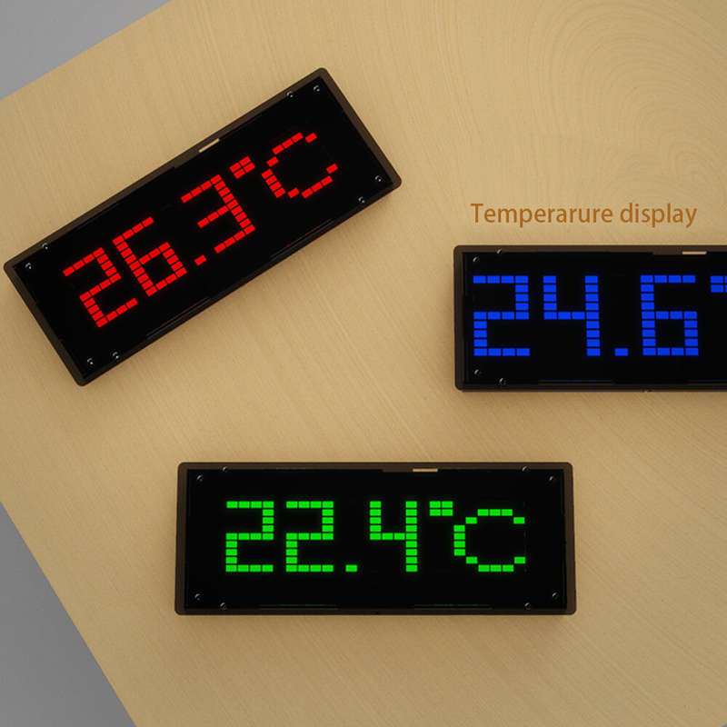 DIY LED Music Spectrum Display Kit 16x32 Rhythm Lights Clock Temperature 8 Kinds Spectrum Mode SMD S