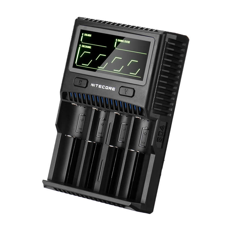 Nitecore SC4 3A Fast Charge LCD Intelligent Battery Charger Super for Li-ion IMR LiFePO4 Batteries F