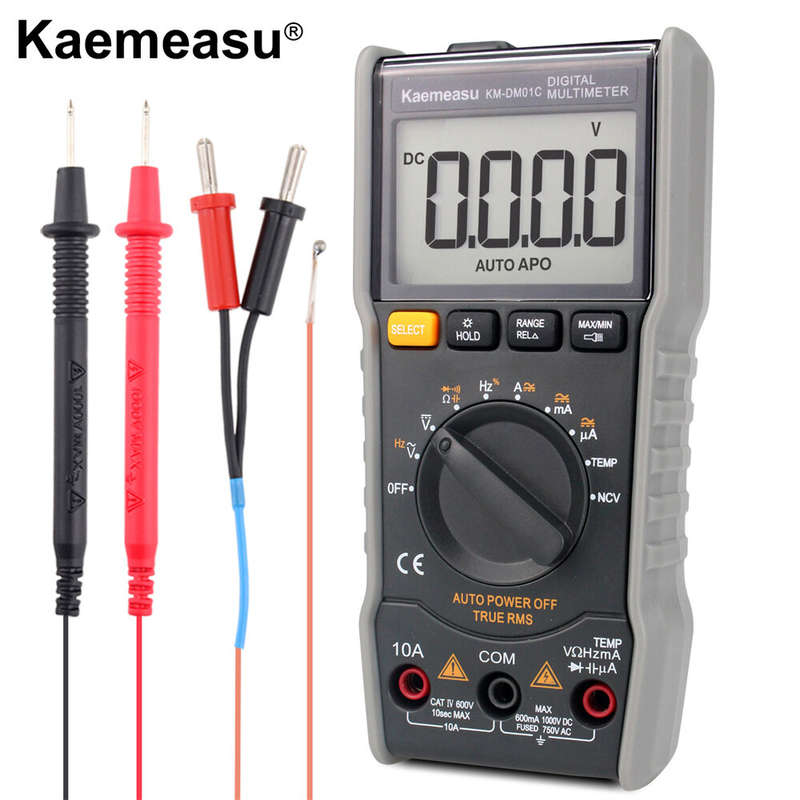 Kaemeasu KM-DM01C Portable Mini Digital Multimeter Auto-Ranging Electrician's Tool with DC/AC Voltag