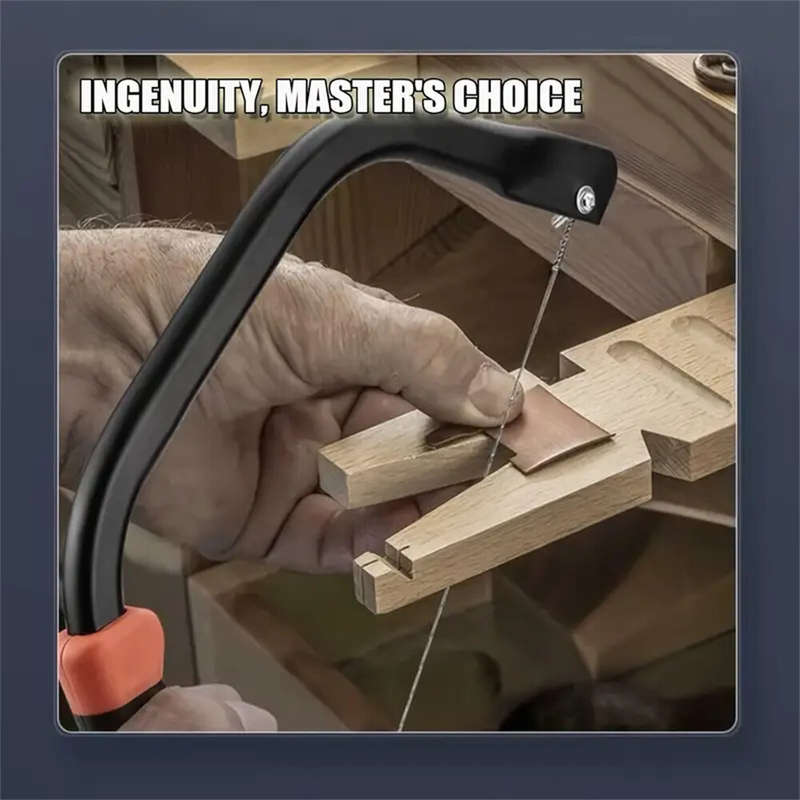 12inch Coping Saw Hand Saw Wire Saw 360-Degree Multi-Directional Cutting with 10 Saw Blades for Wood