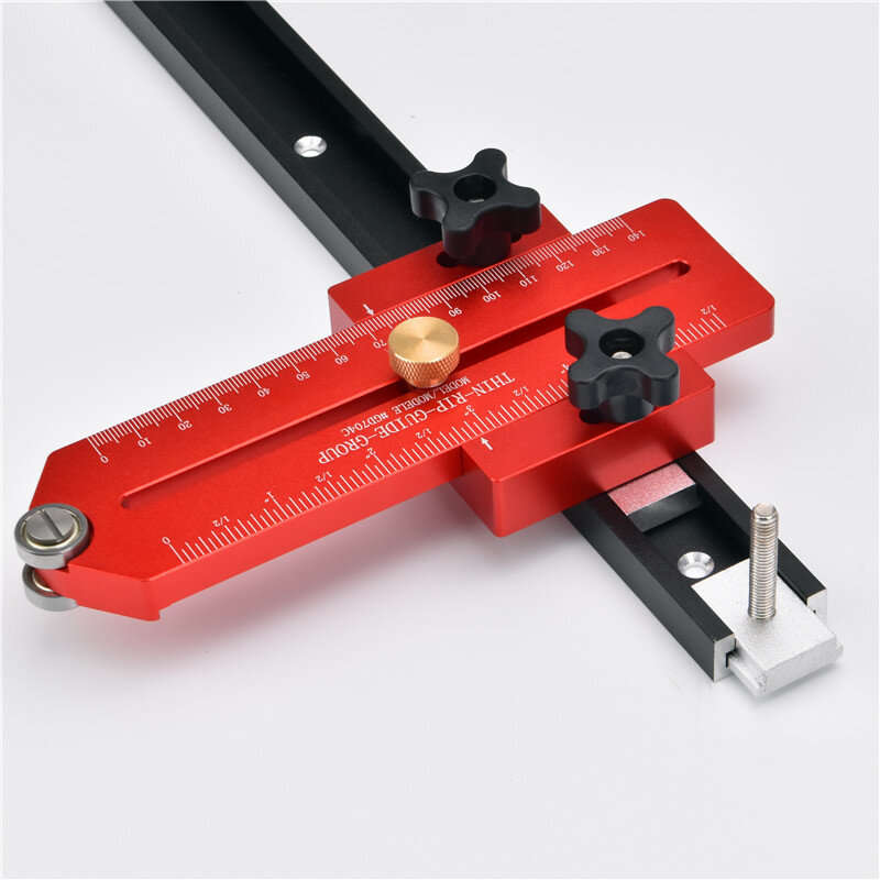 FONSON 140mm Extended Woodworking Thin Guide Jig Table Saw Fast Cutting Limit Fence Workbench T Trac