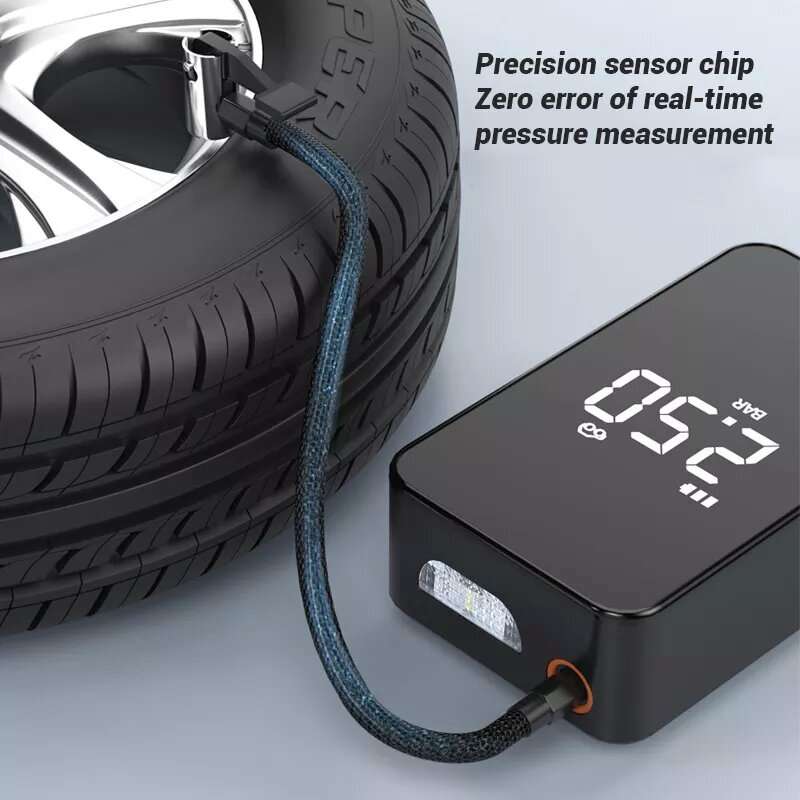 12V 140PSI 6000mAh Wireless Mini Car Tyre Electric Portable Air Pump Digital Tire Inflator Pressure