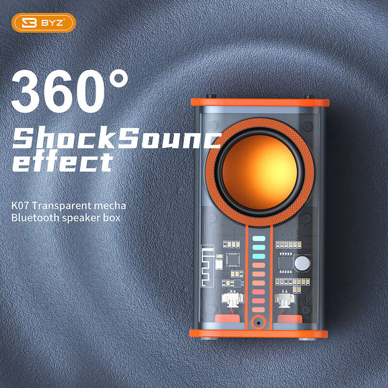K07 5W bluetooth Speaker Portable Speaker 3D Surround Stereo Deep Bass RGB Light TWS 600mAh Outdoors
