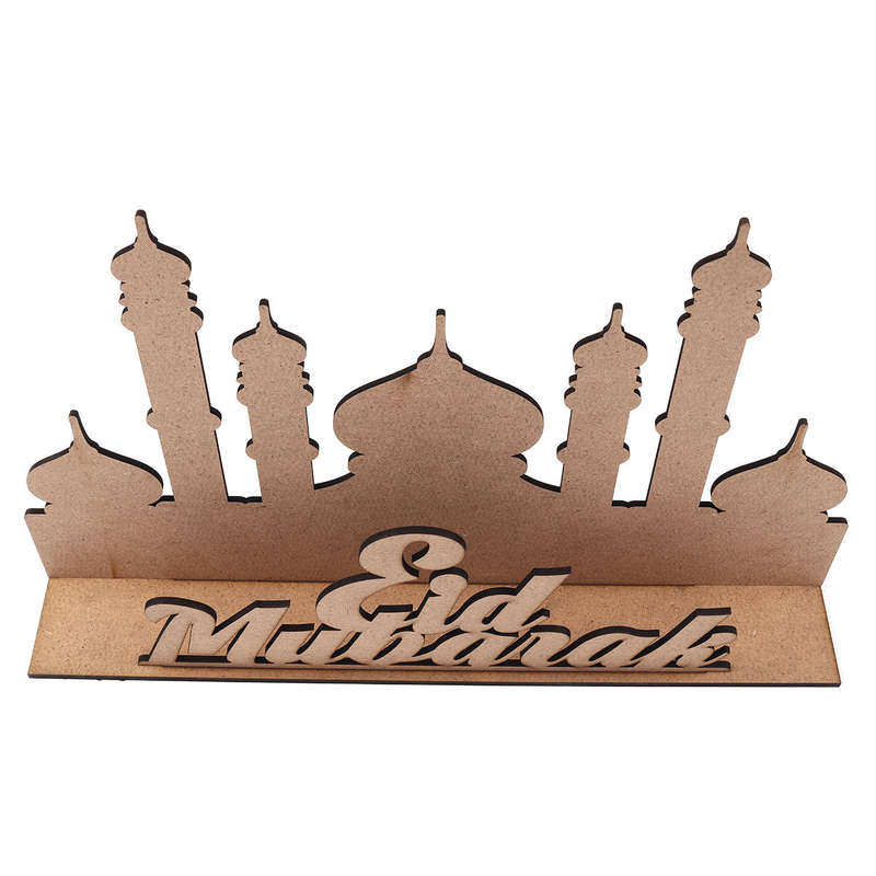 MDF Eid Ramadan Mubarak Advent Calendar Countdown DIY Stand Home Decorations