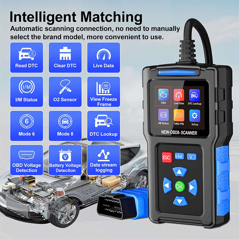 T200 Car Fault Diagnostic Instrument OBD2 Car Engine Tester ELM327 Code Reader Scanner For OBD II Co