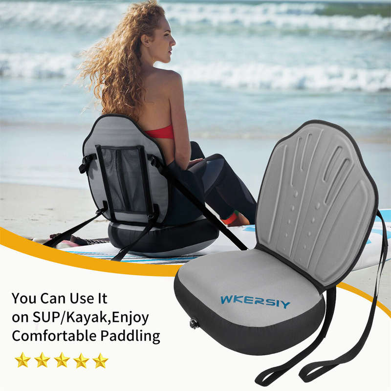 WKERSIY Detachable Kayak Seat with Back Support Inflatable Paddle Board Adjustable Seat Boat Accesso