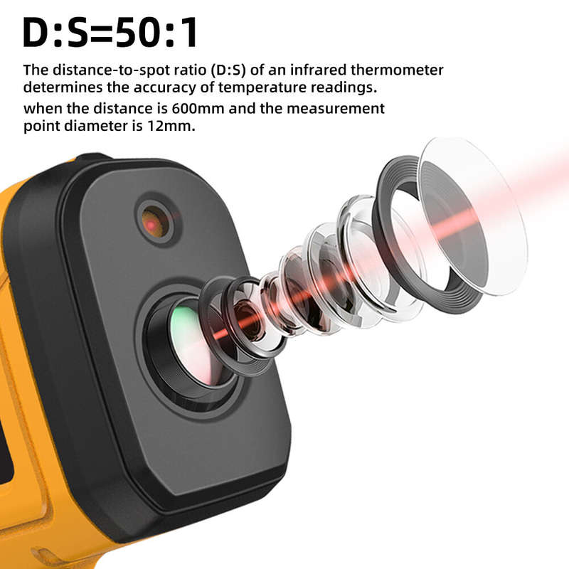BSIDE Infrared Thermometer -50~1400C Professional 50:1 Digital IR-LCD Temperature Meter Non-contact