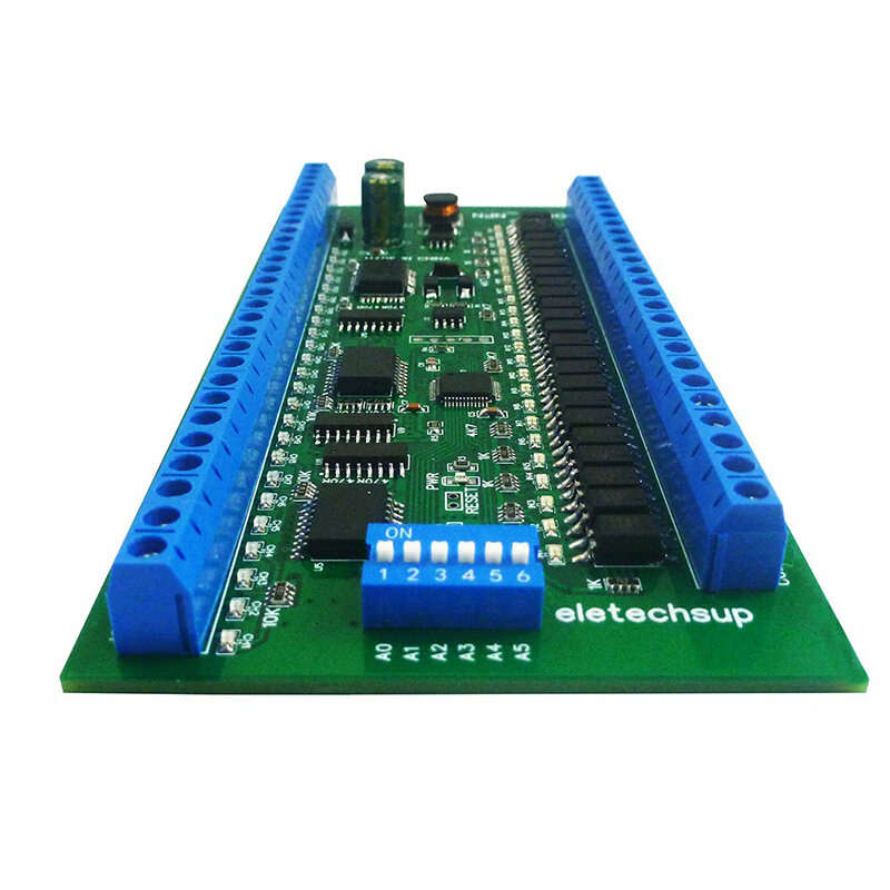 23IOC24 24CH Multifunctional RS485 Remote IO Module PLC DI-DO Expansion Board DIN Rail