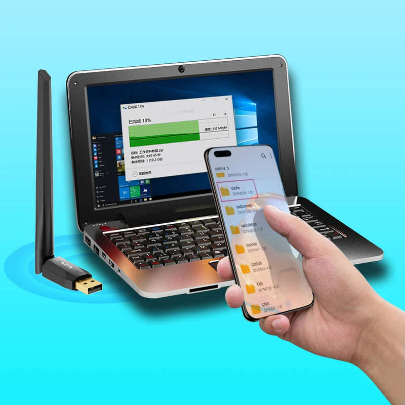 USB bluetooth 5.4 Adapter 150M Wireless Dongle Adapter Drivers Free Supports Windows 11/10/8.1/7 fo