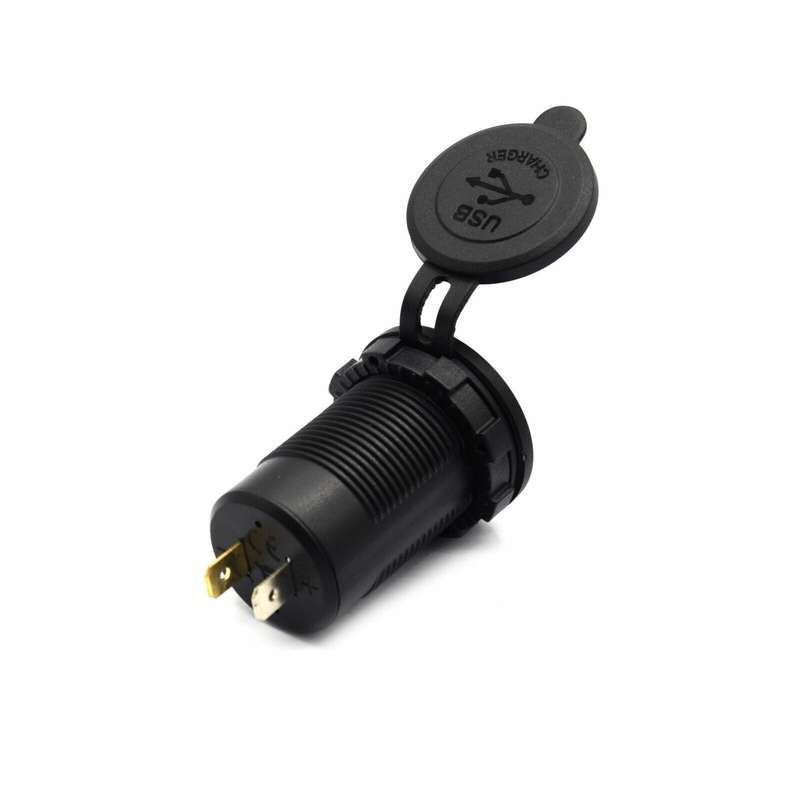 Dual USB QC3.0 Fast Charging + PD Port 65W High Power 2 Ports Car Charger with Blue LED Light for iP