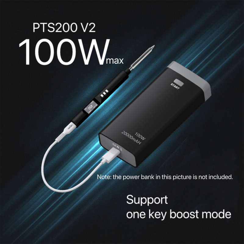 Drillpro PTS200 V2 100W Electric Soldering Iron Portable Quick Warm-Up Tin Melting Open Source Suppo