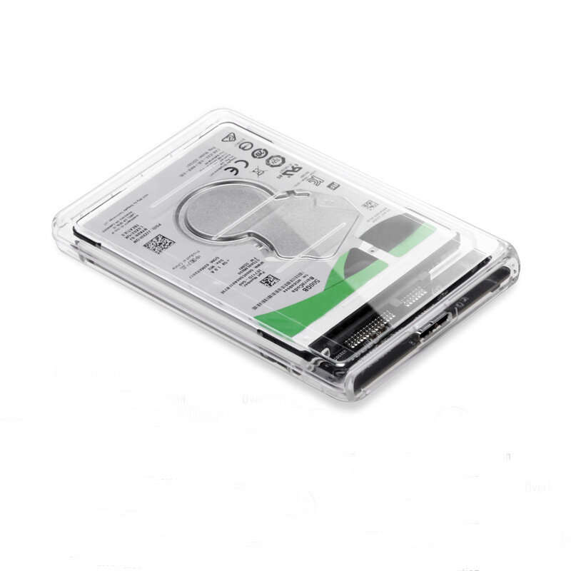 E-yield 2.5 inch Hard Disk Box Transparent SATA SSD/HDD to USB3.0 Solid State Drives Enclosures Up t