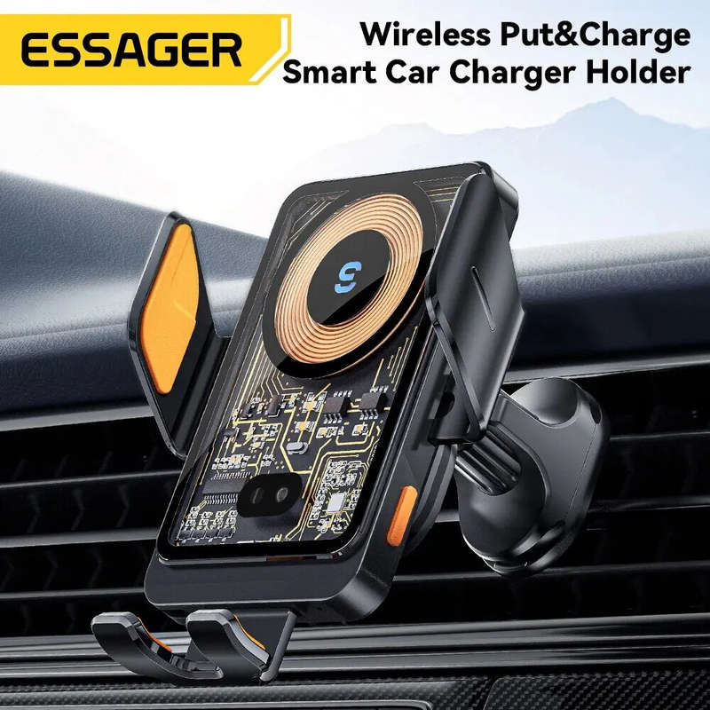 Essager T11 15W 10W 7.5W 5W Wireless Charger Car Phone Holder Air Vent Mount Stand for iPhone 15 14