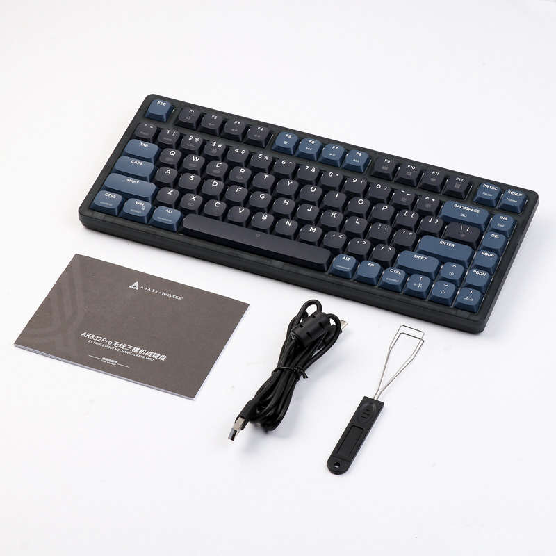 Ajazz AK832 75% LowProfile Mechanical Gaming Keyboard Gasket-mounted Bluetooth 5.1/2.4G Wireless & T