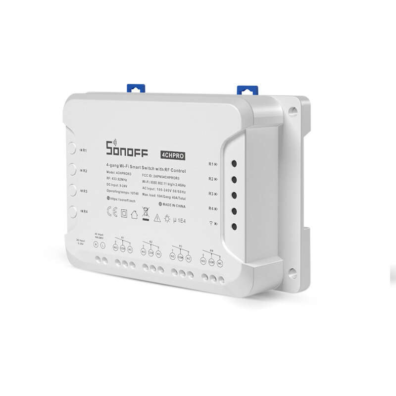 SONOFF 4CH PRO R3 AC100-240V 50/60Hz 10A 2200W 4 Gang WiFi DIY Smart Switch Inching Self-Locking Int