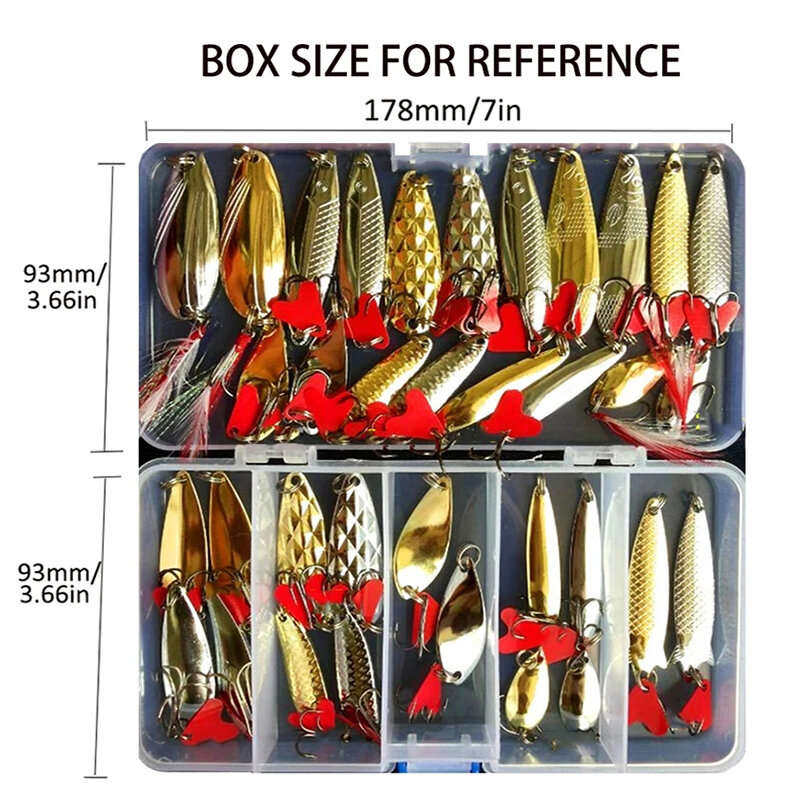 ZANLURE Hot Brilliant Metal Jig Spoon Fishing Lure Set 35pcs Wobblers Kit Pike Spoon Bait Fishing Ta