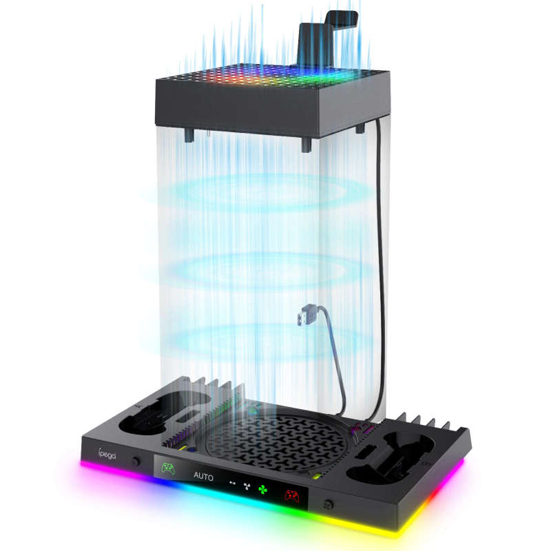 Ipega PG-XBX024S Rooftop Cooling Fan for Xbox Series X Host RGB Intelligent Temperature Control Base