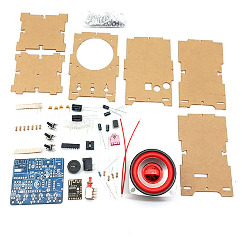 DC 5V LM386 bluetooth Audio Amplifier Board Speaker 4ohm 5W Loudspeaker Box DIY Electronic Kit Not A