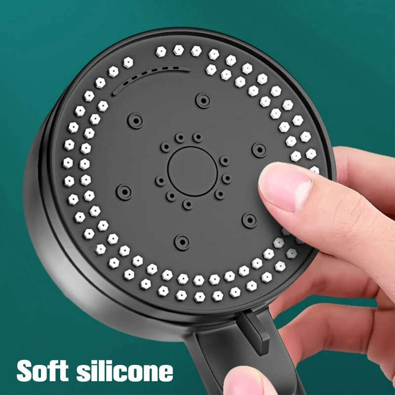 High Pressure 8 Modes Boosted Shower Head Portable Rainfall Hoses Bathroom Bracket Bathroom Sets