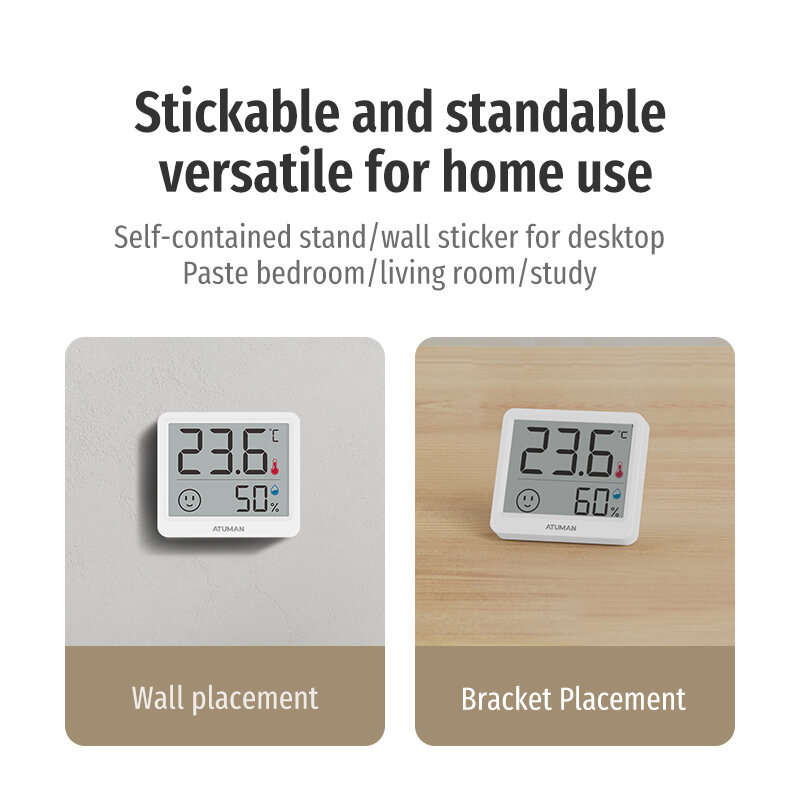 4PCS Xiaomi Duka Atuman THmini Electronic Temperature and Humidity Meter High Precision Vertical Inf
