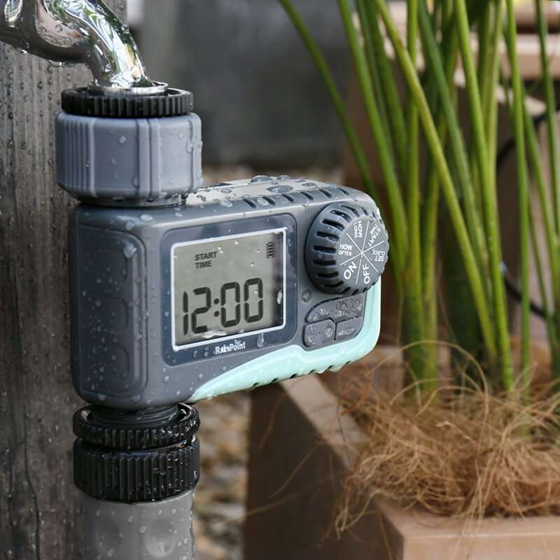RAINPOINT Sprinkler Timer Programmable Water Timer With Rain Delay for Garden Hose Automatic Waterin