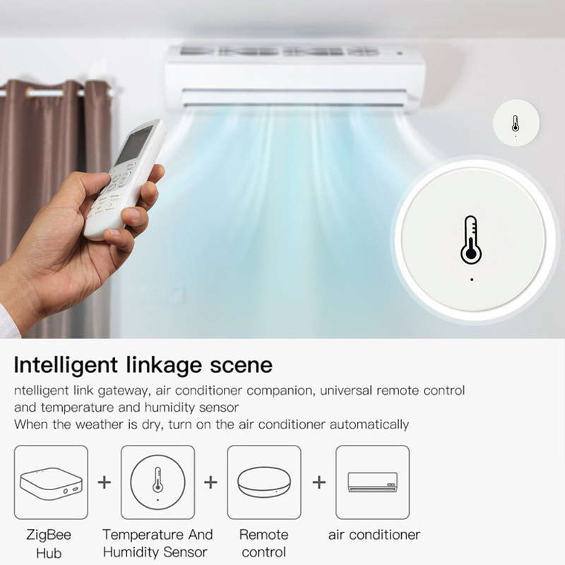 Tuya ZIGBE Temperature and Humidity Sensor with Siren Intelligent APP Remote Control Thermometer Hyg