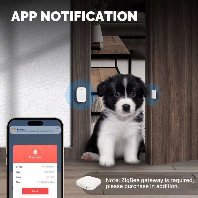 MoesHouse Tuya ZigBe Smart Window Door Gate Sensor Detector App Remote Control Smart Home Security A