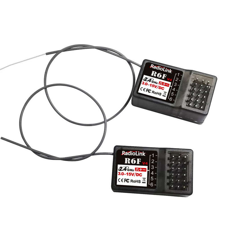 Radiolink R6F V4 2.4GHz 6CH FHSS Long Range Receiver for RC Car Boat RC6GS V2/RC4GS V2/T8FB/T8S Radi