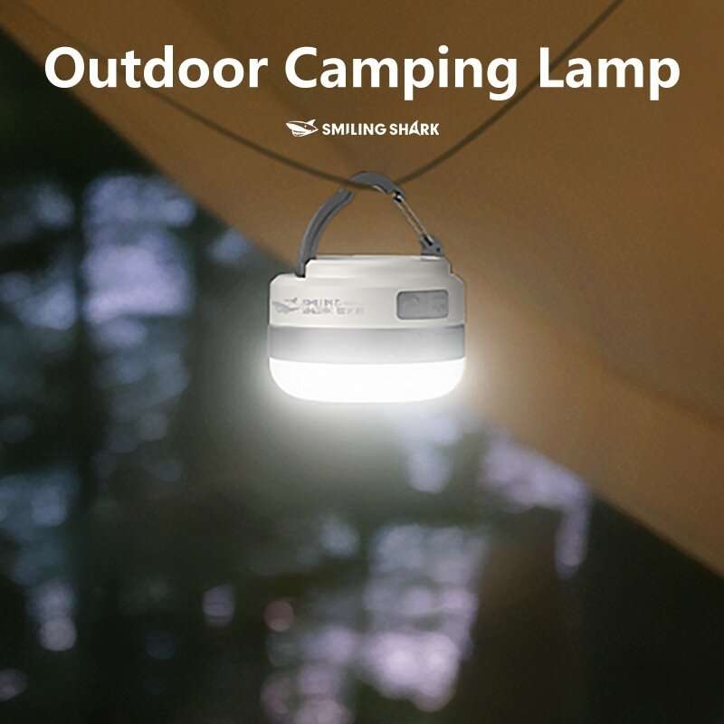 SMILING SHARK Multifunctional Portable Adjustable Lantern Outdoor Camping Tent Light Rechargeable Em