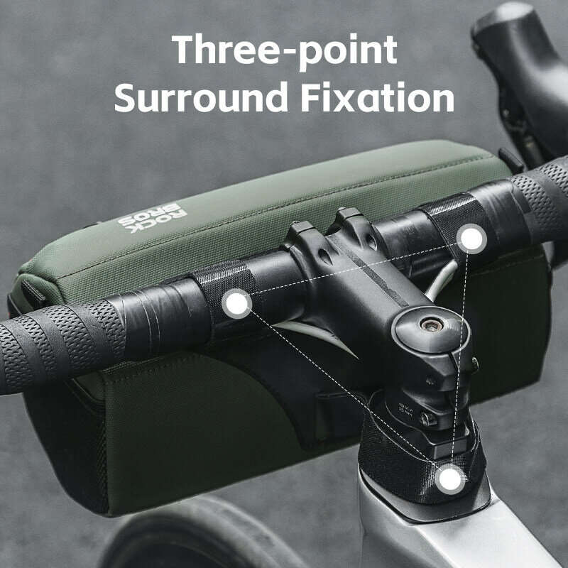 ROCKBROS 2.2L Cycling Bicycle Front Bag 100% Polyester Three-point Fixation Stability High-visibilit