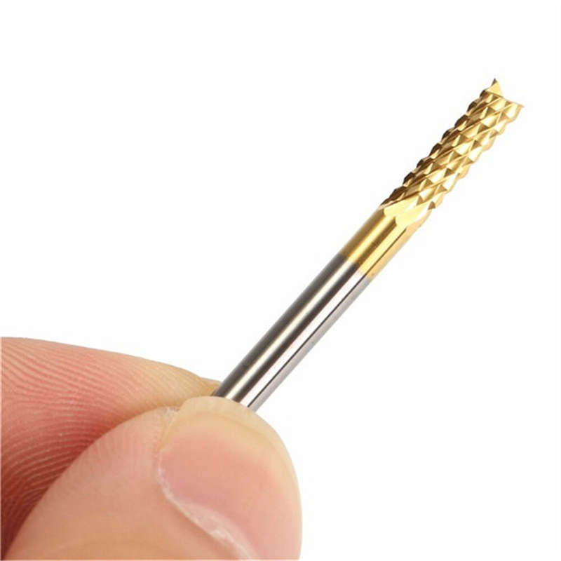 10PCS Drill Bits Titanium Coated Engraving Milling Cutter Hole 0.8-3mm Carbide Bits CNC Precision To