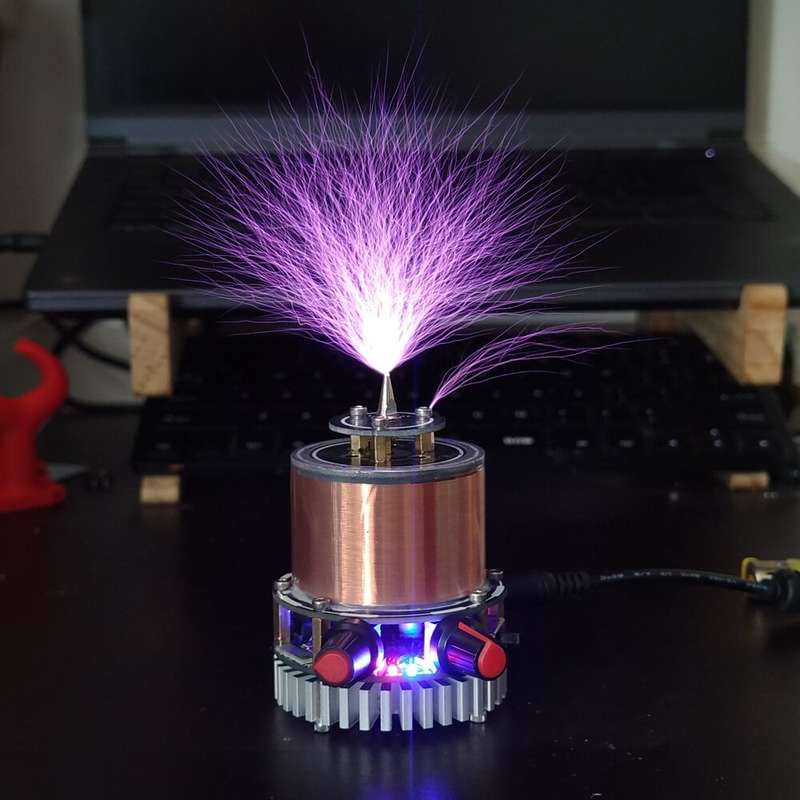 Maxgeek SSTC Mini Tesla Coil Music Double Class-E Solid State Tesla Coil Artificial Teaching Tool