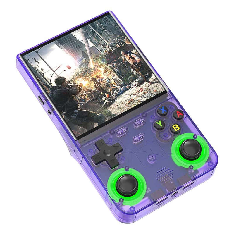 R36 Ultra 128G Open Source Handheld Game Console Built in 30000+Games 4-inch IPS Screen RK3326 Chip