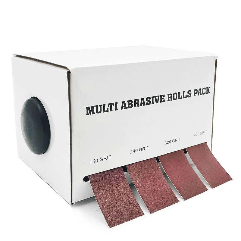 4pcs Abrasive Paper Sandpaper With Dispenser Drawable Emery Cloth Roll Polishing Tearable Abrasive C